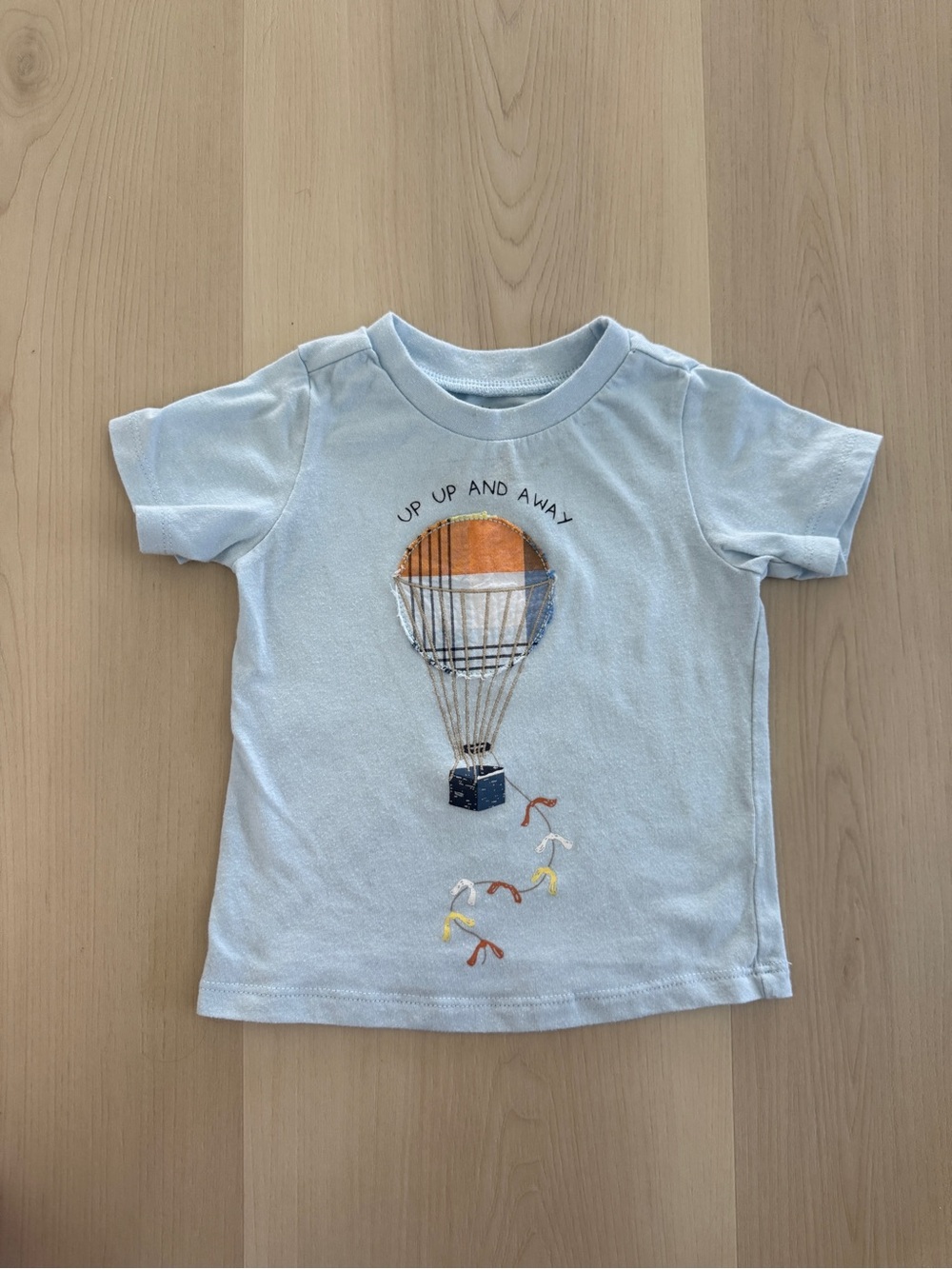 Baby Boy Embroidered Hot Air Balloon Shirt size 12 Months